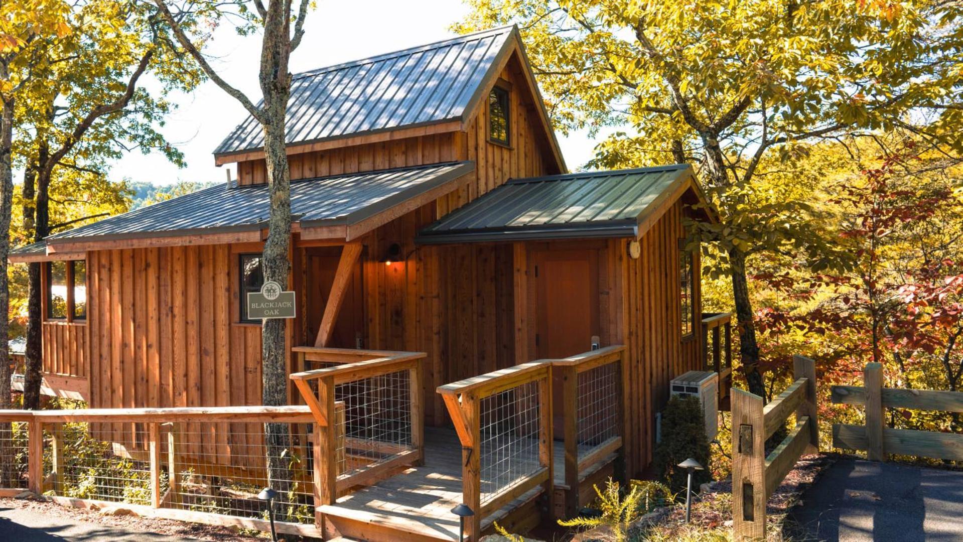 The Blackjack Oak In Treehouse Grove At Norton Creek 蓋特林堡 外观 照片